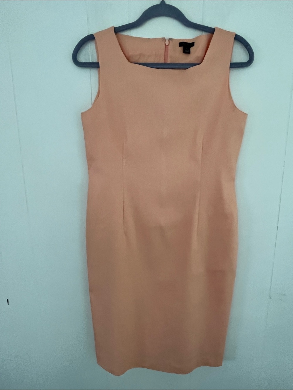 Ann Taylor Sleeveless Sheath Dress Tangerine Cream Linen Blend Size 4 - Picture 6 of 13